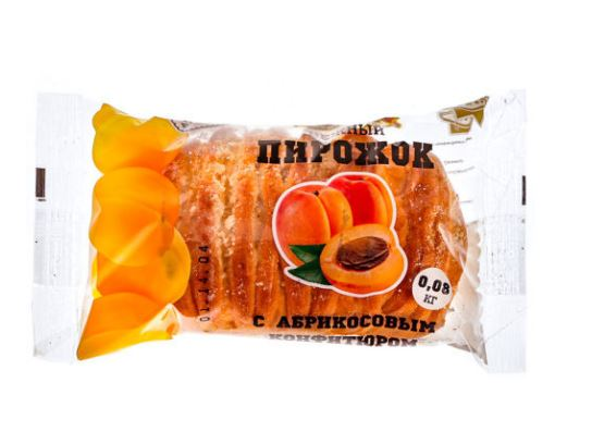 Пирожок Крымхлеб Нежный с абрикосовым конфитюром, 80г