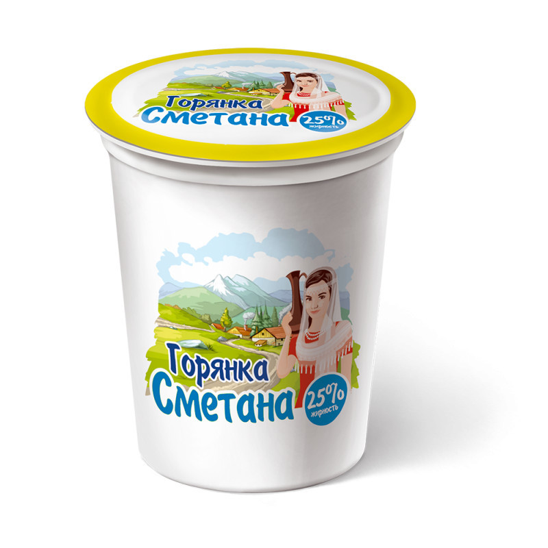 Сметана Горянка 25%, 400г