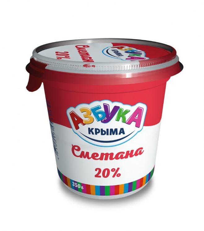 Сметана Азбука Крыма 20%, 350г БЗМЖ