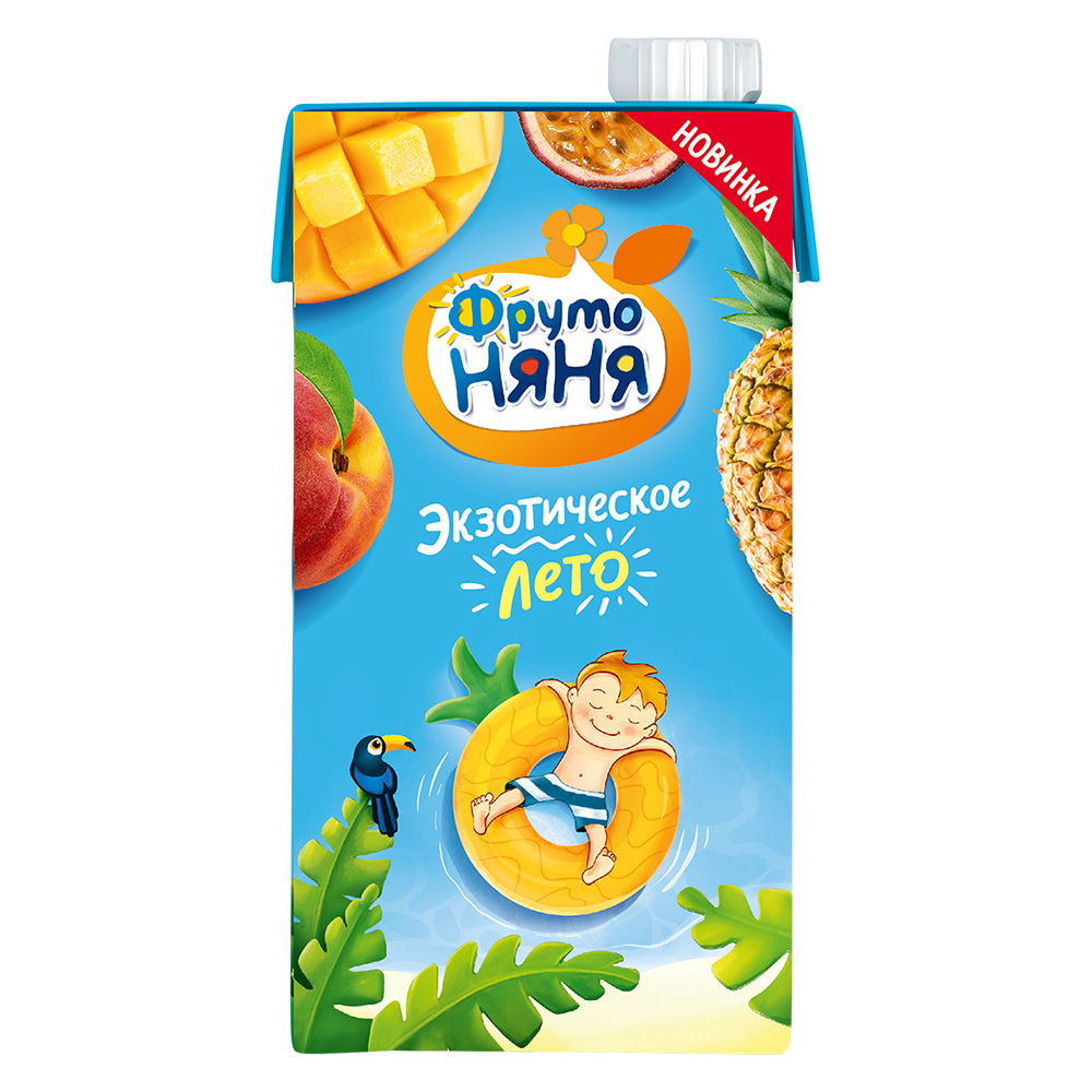 Сок ФрутоНяня без сахара из яблок и винограда 100% для детей с 3 лет, 0,5л