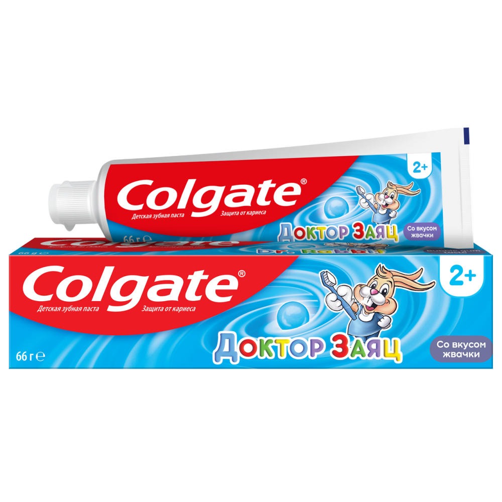 Зубная паста детская Colgate Доктор заяц со вкусом жвачки с 2 лет 50 мл Зубная паста детская Colgate Доктор заяц со вкусом жвачки с 2 лет 50 мл