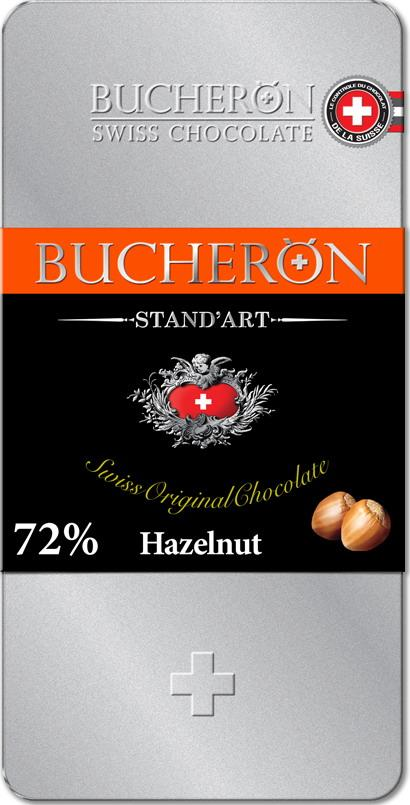 Шоколад Bucheron горький с фундуком 72% 100г