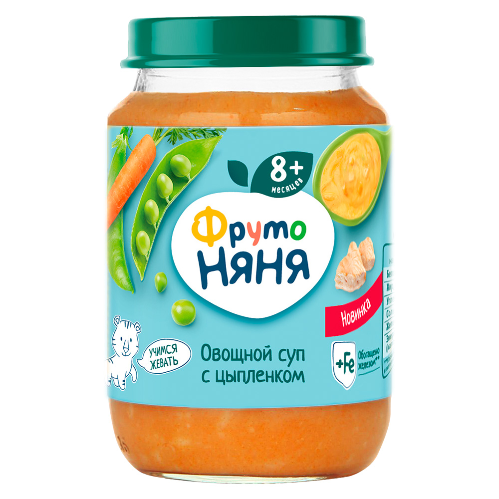 Пюре ФрутоНяня цыпленок-картофель-морковь, 190г