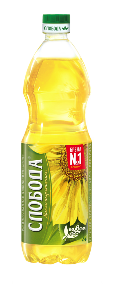 Масло Слобода подсолнечное рафинированное дезодорированное 1л