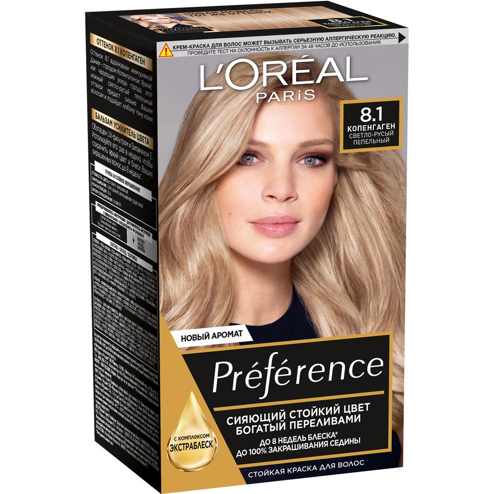 Краска для волос L'Oreal Paris Preference Копенгаген 8.1