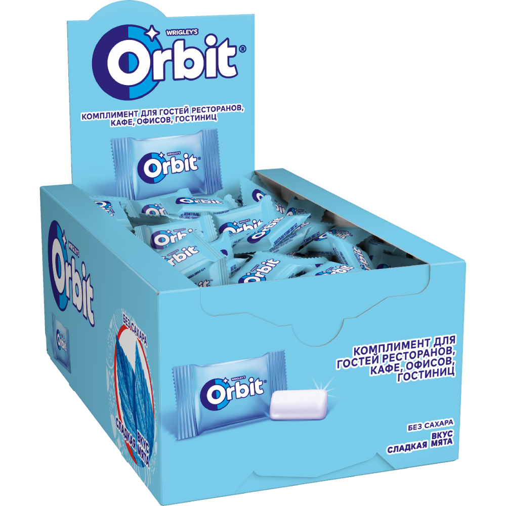 Сладкая мята. Orbit сладкая мята 300шт. Резинка жевательная Orbit 1.36г х 300шт. Жевательная резинка Orbit сладкая мята, без сахара, 300 шт по 1,36 г. Orbit 300 штук.