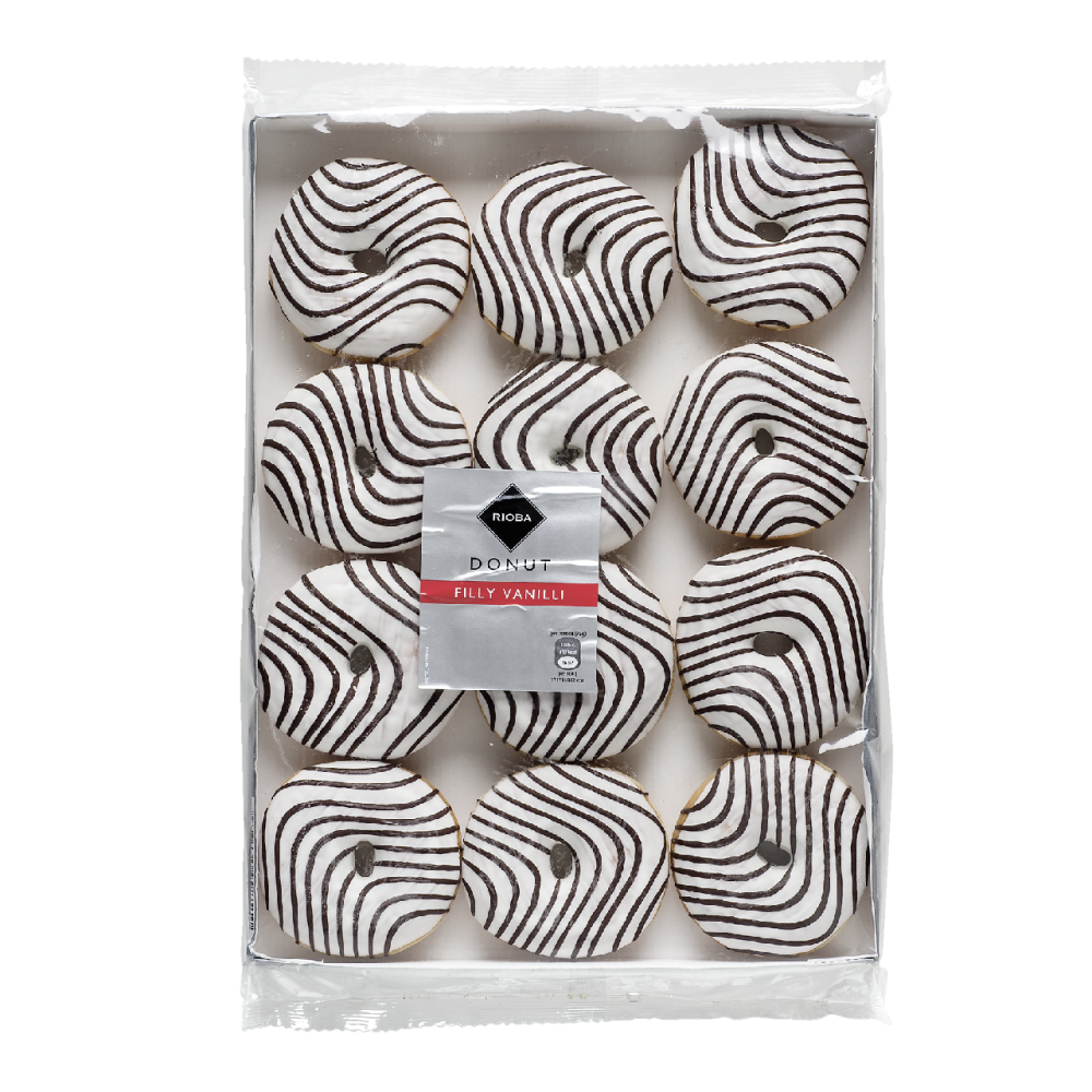 Донат RIOBA ваниль крем, 70г*12шт