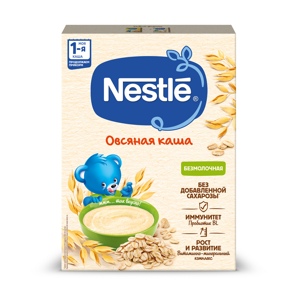 Каша Nestle безмолочная Овсяная для детей старше 5 месяцев, 200г