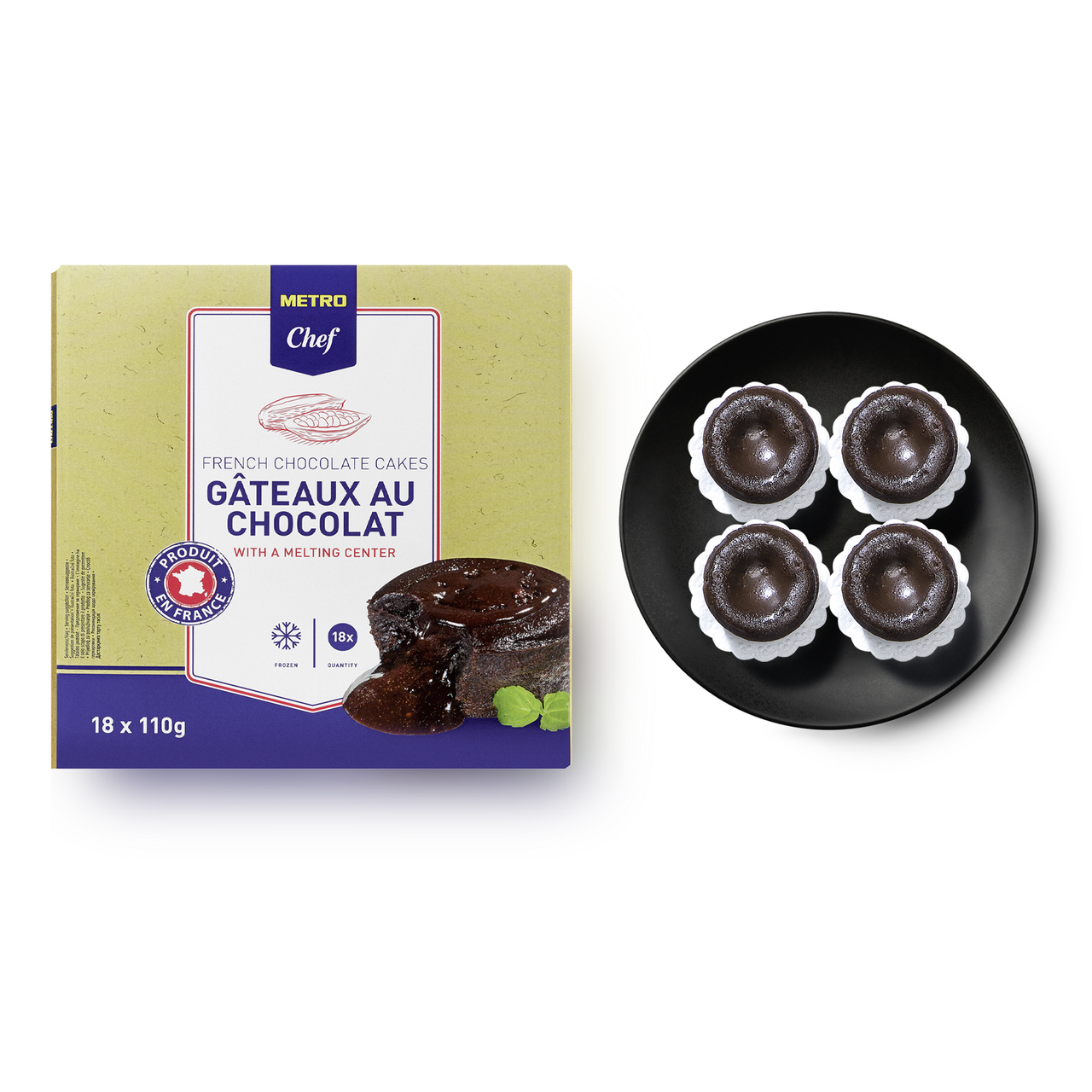 Фондан шоколадный METRO Chef, 110 г х 18 шт
