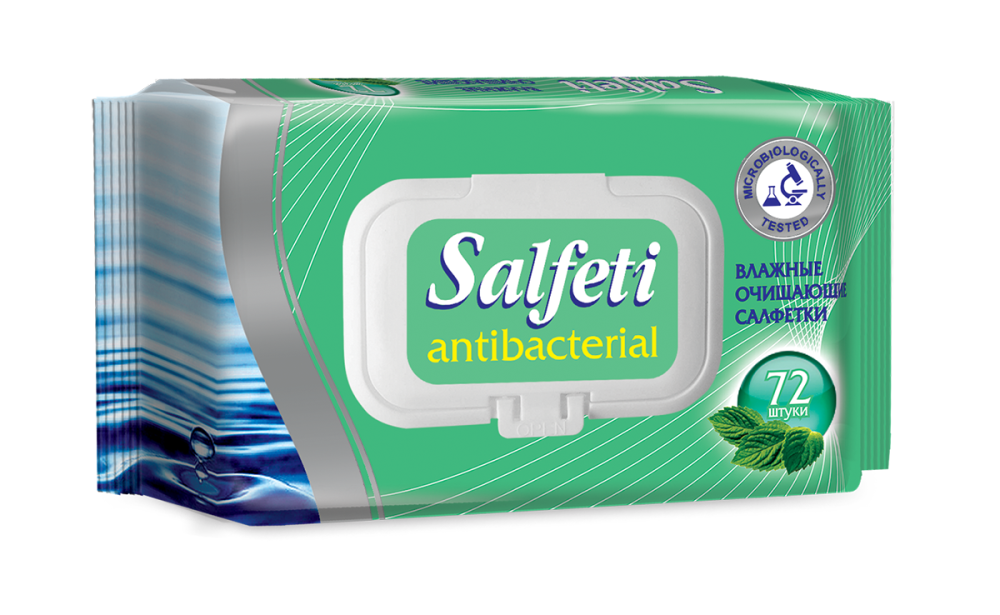 Влажные салфетки для рук Salfeti 72шт