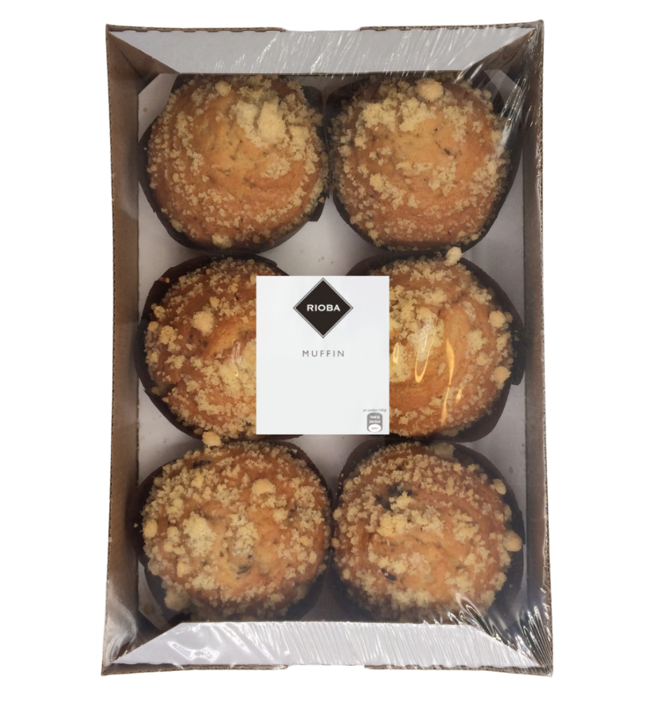 RIOBA Маффины с черной смородиной замороженные (85г x 6шт), 510г