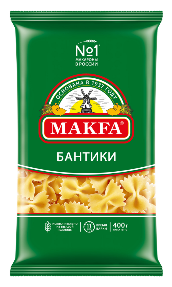 Макароны Makfa Бантики, 400г