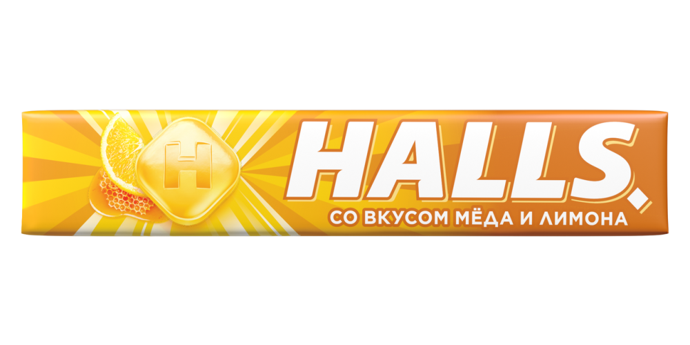 Карамель леденцовая Halls "Мед и лимон" 25г